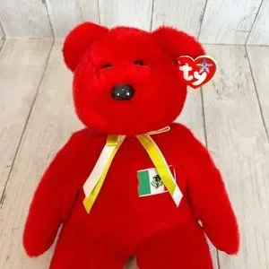 Ty Toys Osito Red Mexican Bear 999 Ty Beanie Baby Large Plush